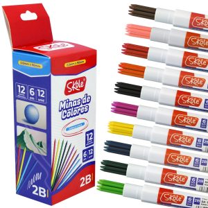 REPUESTO MINAS DE COLORES 2.0MM 2B  BOX 12 SET