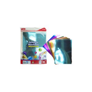 CARTULINA METALICA A4/230GR COLORES SURTIDOS (10PZAS)