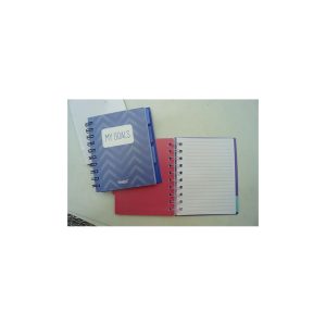 LIBRETA MINI A6 CON SEPARADORES (80 HOJAS) 80GR. 24X17.7CM