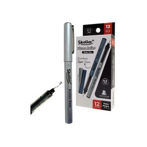 LAPIZ ROLLER 0.5MM TINTA NEGRA CUERPO GRIS CLARO (12PZAS)