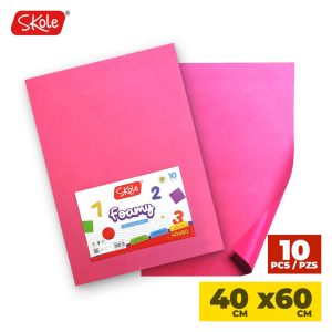 GOMA EVA ROSADO PLIEGO 40X60 x 1.8MM (10 PZAS)