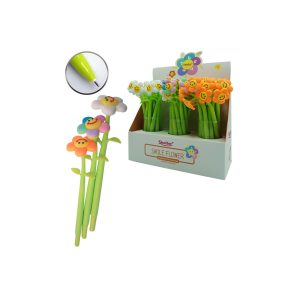 LAPIZ GEL FLOR 0.5MM TINTA NEGRA BOX (48 PZAS)