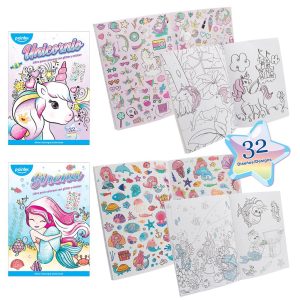 LIBRO PARA COLOREAR CON GLITTER Y STICKERS
