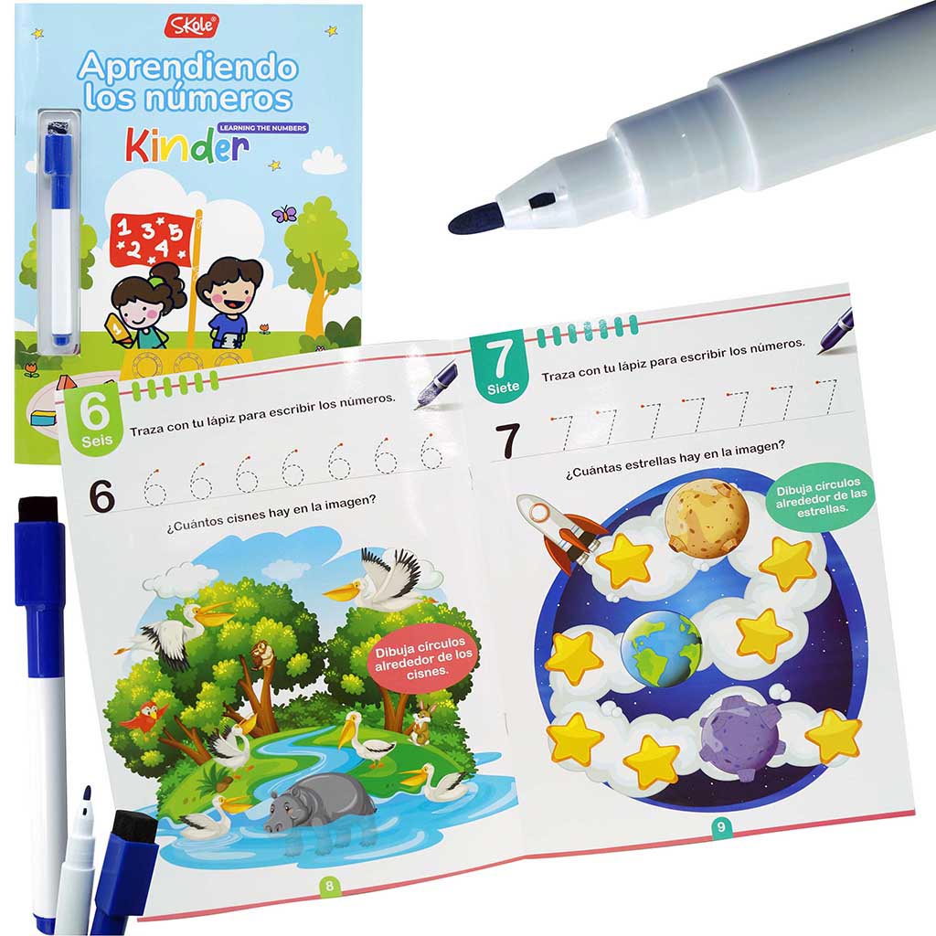 LIBRO CON PLUMON BORRABLE APRENDIENDO LOS NUMEROS SKOLE LIBRO CON PLUMON BORRABLE APRENDIENDO LOS NUMEROS SKOLE