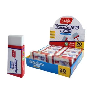 GOMA DE BORRAR ESCOLAR GRANDE (BOX 20 PZAS)