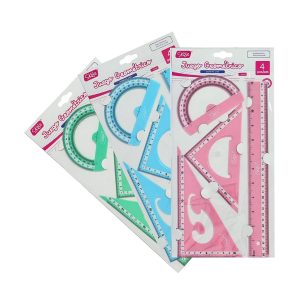 SET DE GEOMETRIA 30CM COLOR PASTEL (4PZAS) SKOLE