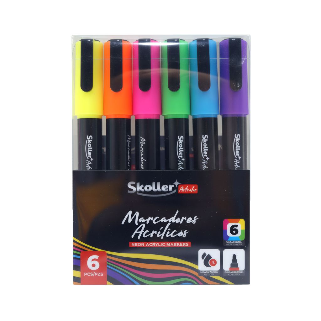 PLUMON ACRILICO METALIZADO SET 6PZAS PLUMON ACRILICO METALIZADO SET 6PZAS