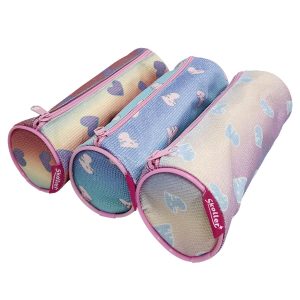 ESTUCHE PARA LAPICES  CORAZON MULTICOLORES