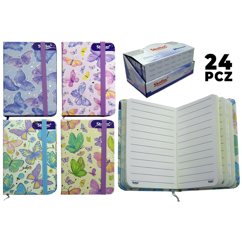 LIBRETA BOLSILLO 10.5x7.5CM HOJAS CON LINEAS MARIPOSA LIBRETA BOLSILLO 10.5x7.5CM HOJAS CON LINEAS MARIPOSA