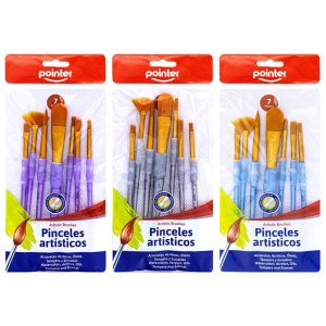 PINCELES ARTISTICOS CUERPO DE COLORES (7 PZAS)