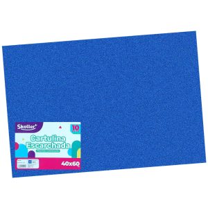 PAPEL GLITTER AZUL SET 10 PLIEGOS 40X60