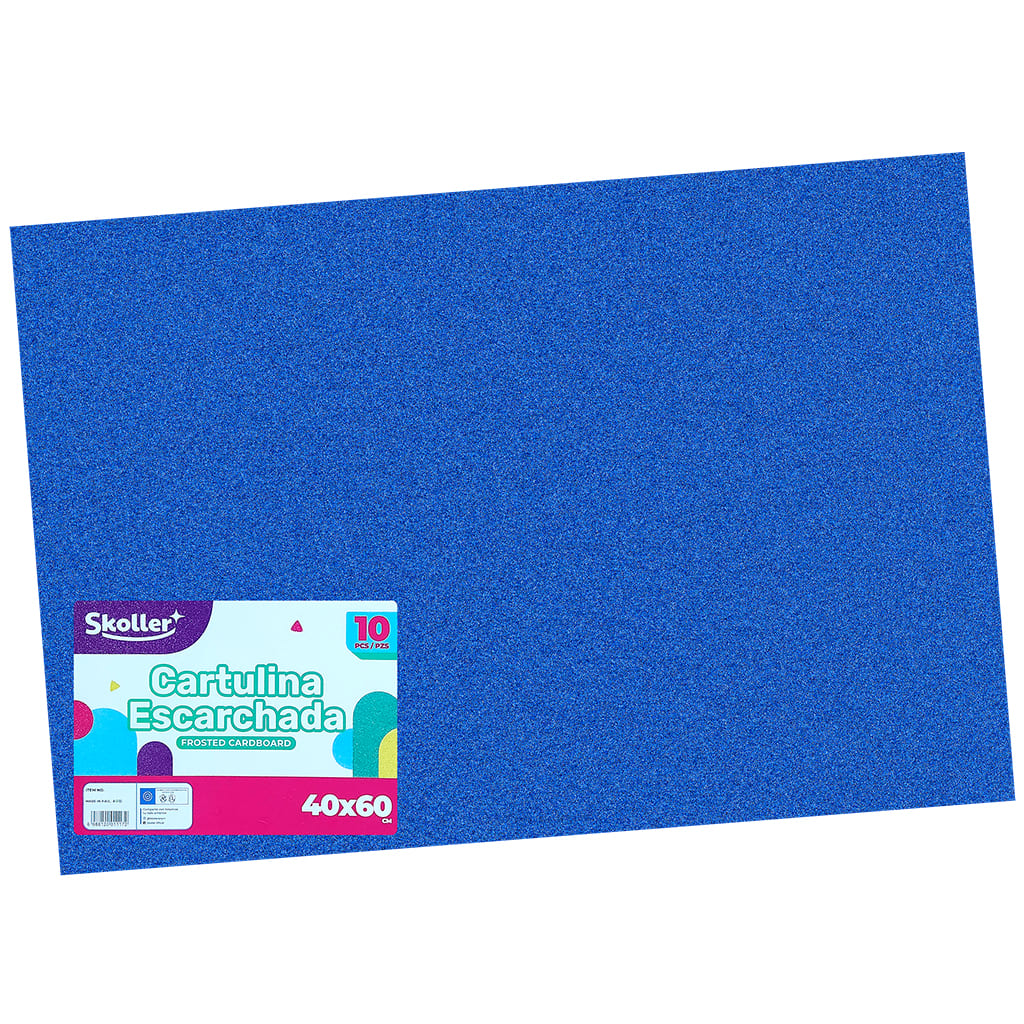 PAPEL GLITTER AZUL SET 10 PLIEGOS 40X60 PAPEL GLITTER AZUL SET 10 PLIEGOS 40X60