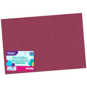 PAPEL GLITTER ROJO SET 10 PLIEGOS 40X60