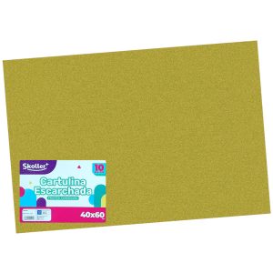 PAPEL GLITTER ORO SET 10 PLIEGOS 40X60