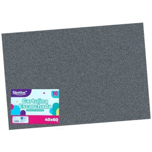 PAPEL GLITTER PLATEADO SET 10 PLIEGOS 40X60