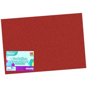 PAPEL GLITTER INTENSO ROJO SET 10 PLIEGOS 40X60