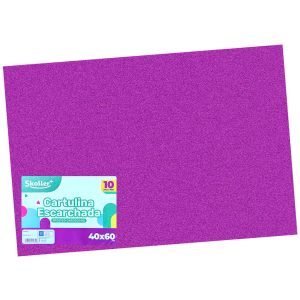 PAPEL GLITTER INTENSO SET 10 PLIEGOS FUCSIA 40X60