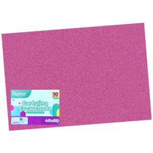 PAPEL GLITTER INTENSO ROSADO SET 10 PLIEGOS 40X60