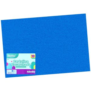 PAPEL GLITTER INTENSO AZUL SET 10 PLIEGOS 40X60