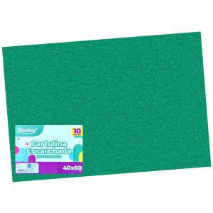 PAPEL GLITTER INTENSO VERDE SET 10 PLIEGOS 40X60