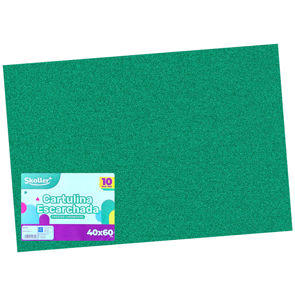 PAPEL GLITTER INTENSO VERDE SET 10 PLIEGOS 40X60 PAPEL GLITTER INTENSO VERDE SET 10 PLIEGOS 40X60