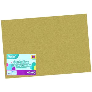 PAPEL GLITTER INTENSO DORADO SET 10 PLIEGOS 40X60