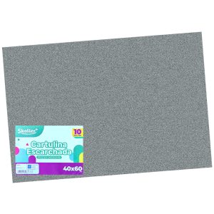 PAPEL GLITTER INTENSO PLATEADO SET 10 PLIEGOS 40X60
