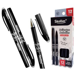 LAPIZ TINTA NEGRA BORRABLE 12PZAS