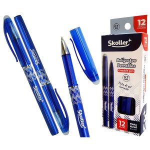LAPIZ TINTA AZUL BORRABLE 12PZAS