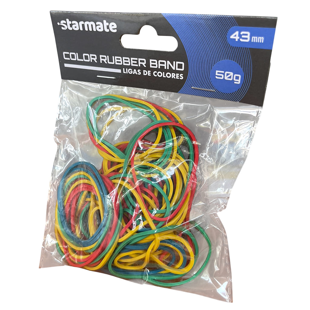 ELASTICOS DE COLORES 43MM, BOLSA DE 50G ELASTICOS DE COLORES 43MM, BOLSA DE 50G