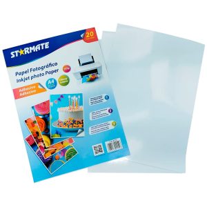 PAPEL FOTOGRAFICO AUTOADHESIVO A4 SET 20 HOJAS